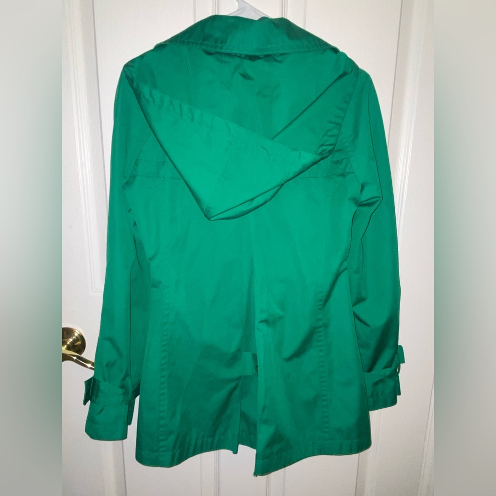 Michael Kors emerald green Trench Coat with Belted Cuffs - Picture 2 of 10
